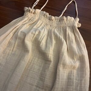 Cream Sleeveless Dress